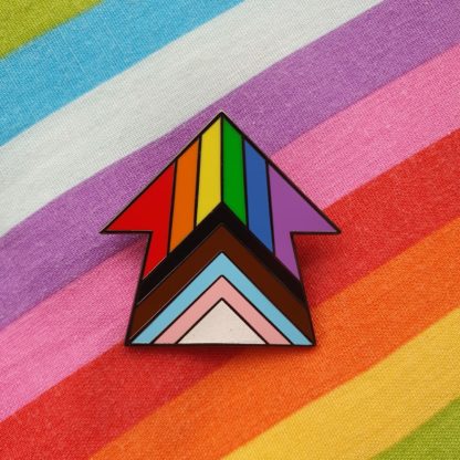 Progress Flag Pride Hard Enamel Arrow Pin