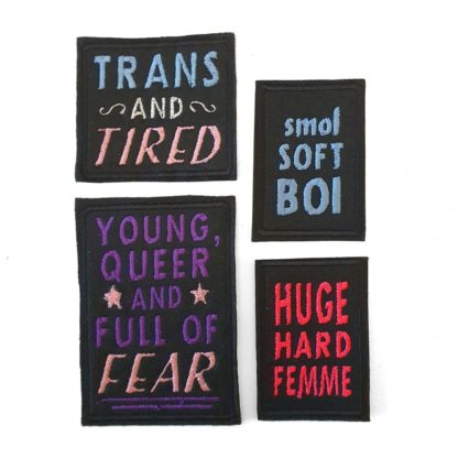 Slogan Felt Patches