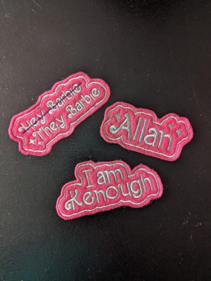 I am Kenough, Allan, & They Barbie Patches