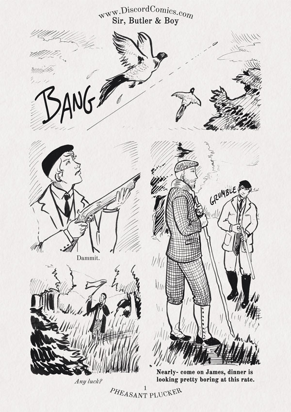 Sir, Butler and Boy ~ Pheasant Plucker ~ Page 1