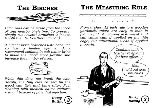 Homemade Hurty Things ~ Bircher and Measuring Rule